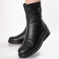 Ghete Dama Imblanite Negre din Piele Ecologica Laisa, 36