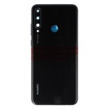 Capac Baterie Huawei Y6p Negru (Black) Compatibil, Geam Camera + Butoane Laterale