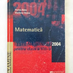 F. Banu M. Stoica - Teste nationale de matematica 2004 pentru clasa a VIII-a