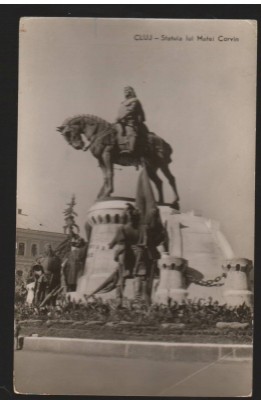 CPI B13629 CARTE POSTALA - CLUJ - STATUIA LUI MATEI CORVIN foto