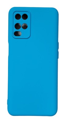 Husa silicon antisoc cu microfibra in interior Oppo A54 4G Albastru foto
