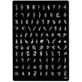 Cumpara ieftin Plăcuţă metalică XL pentru ştampilarea nail art, 002, INGINAILS