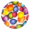 Farfurii Carton, Model Baloane, Multicolor, 23cm, Set 10 Bucăți