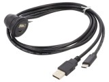 Cablu USB 2.0 DELOCK 1m cu conectori USB A și C