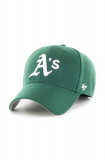Cumpara ieftin 47brand șapcă din amestec de l&acirc;nă MLB Oakland Athletics culoarea verde, cu imprimeu B-MVP18WBV-DGE, 47 Brand