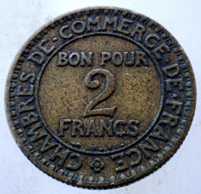 7.781 FRANTA 2 FRANCS FRANCI 1923 foto