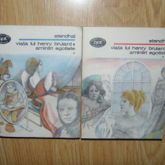 Viata lui Henry Brulard -Amintiri Egoiste -Stendhal 2 vol.-Bpt nr:1322,1323