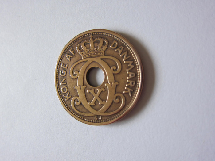 Lot 2 monede:Danemarca 5 Ore 1928/Ungaria 1 Forint 1949