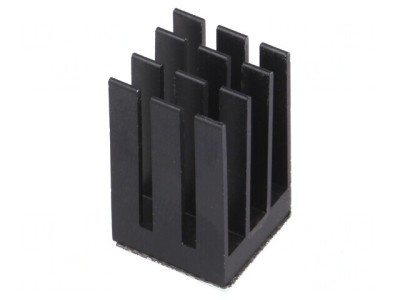 Radiator cu aripioare negre extrudate 15mm x 15mm foto