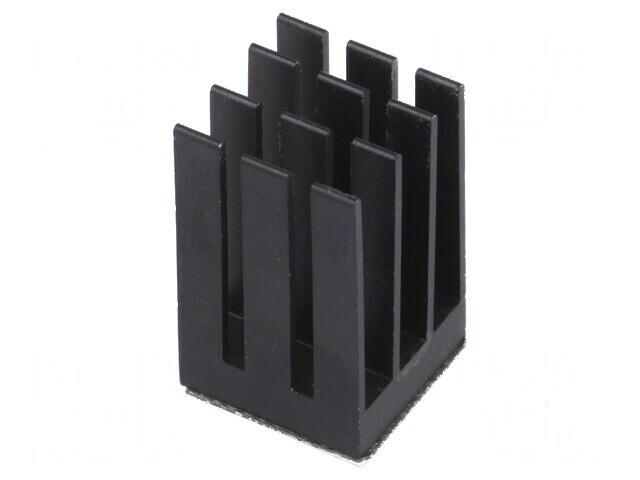 Radiator cu aripioare negre extrudate 15mm x 15mm