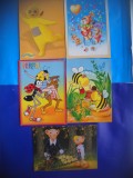 HOPCT LOT NR 1003 CEHIA-DESENE ANIMATE PENTRU COPII-5 CARTI POSTALE-CIRCULATE, Circulata, Printata