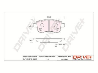 Dr!ve+ DP1010.10.0390 set placute frana,frana disc foto