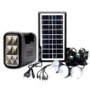 Sistem Iluminare Solara LED GD8017A, 3 Becuri, Panou Solar 7W, Acumulator 4500mAh, USB, Kit Solar Portabil Camping, Urgenta