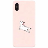 Husa silicon pentru Xiaomi Mi 8 Pro, Cute Dog Streching