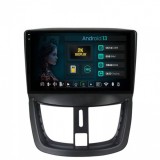 Navigatie 2K Peugeot 207 8GB RAM Android 13 Octacore Slot Sim 4G DSP GPS Wi-FI Carplay Android Auto USB Bluetooth Waze Touchscreen 9.5 Inch