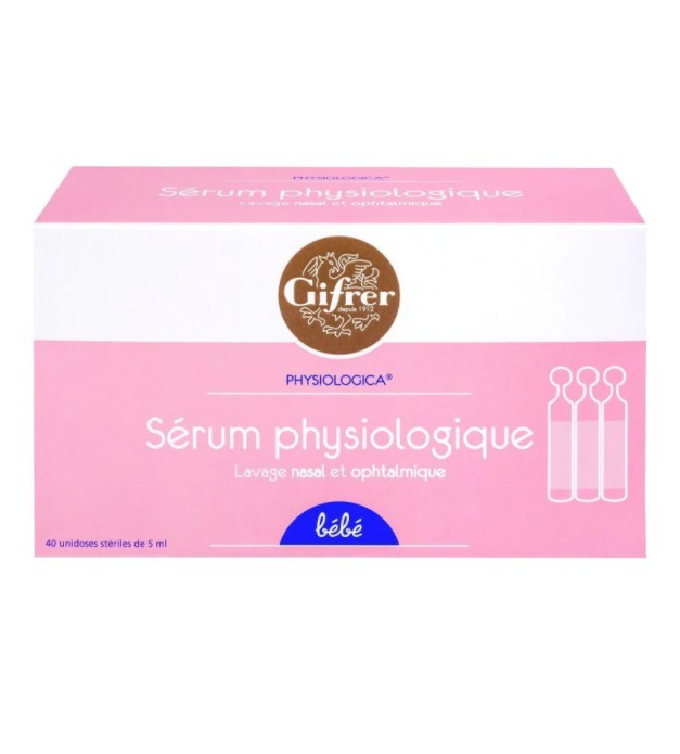 Ser Fiziologic, Gifrer, pentru Cavitatile Nazale Sensibile, pentru Copii si Bebelusi, 40x5ml