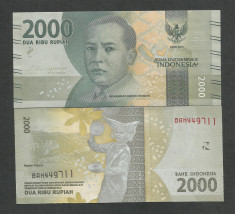 INDONEZIA INDONESIA 2000 2.000 RUPII RUPIAH 2016 , UNC [1] P-155a , necirculata foto