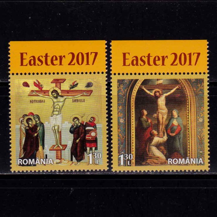 RO 2017 , LP 2137 ,&quot;Sfintele Pasti 2017&quot; - serie+tabs/diferite pozitii ,MNH