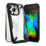 Husa antisoc protectie telefon pentru iPhone 14 Pro Ringke Fusion X Negru