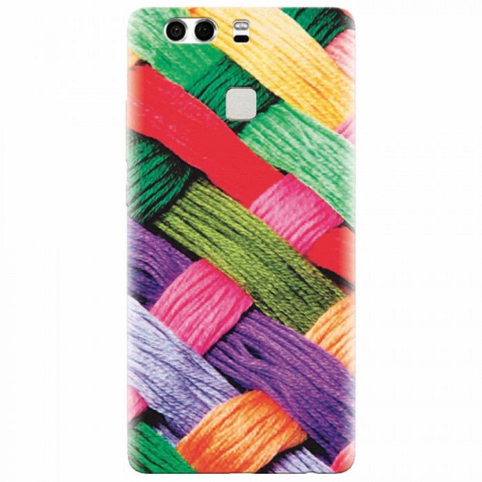 Husa silicon pentru Huawei P9, Colorful Woolen Art