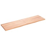 VidaXL Raft de perete maro deschis 180x50x(2-4) cm lemn stejar tratat