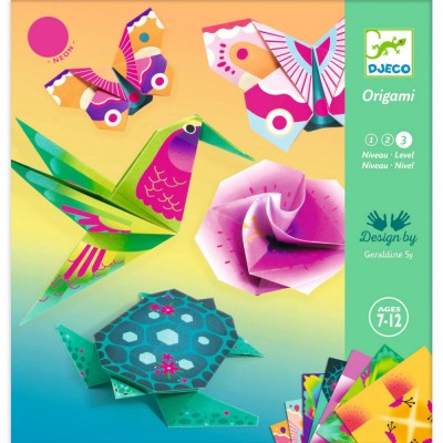 Joc creativ origami Animale si flori exotice, Djeco foto