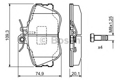 Set placute frana,frana disc MERCEDES C-CLASS Combi (S202) (1996 - 2001) BOSCH 0 986 460 977 foto