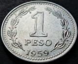 Cumpara ieftin Moneda istorica 1 PESO - ARGENTINA, anul 1959 * cod 4762, America Centrala si de Sud