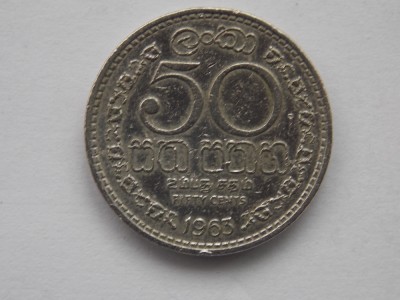 50 CENTS 1963 CEYLON foto