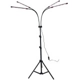 Lampa UV pentru cresterea plantelor, 4 capete, putere 30W, 108 LED-uri Lampa cu lumina Ultra-Violet, Lampa cu Picior Ajustabil pana la 2 m, Lumina UV