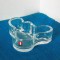 Bol sticlă transparentă, suflat manual - Fluid form 2 - design Alvar Aalto, Iittala Finland