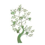 Decoratiune de perete cu ghivece flori XW-69