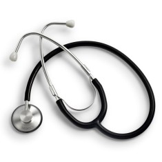 Stetoscop Little Doctor LD Prof Plus, izolat fonic, diafragma mare, inel cauciucat, Negru/Argintiu foto