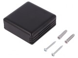 Carcasă alarmă ABS neagră 71x71x27mm