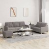 VidaXL Set de canapea cu perne, 3 piese, gri taupe, material textil 3201321