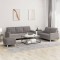 vidaXL Set de canapea cu perne, 3 piese, gri taupe, material textil 3201321
