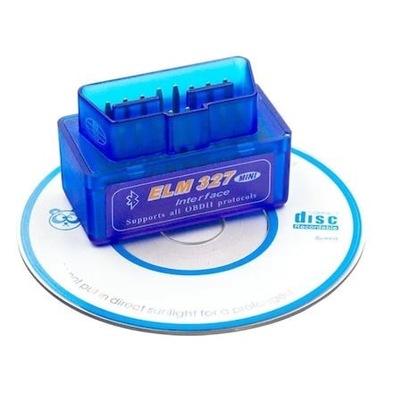 Interfata OBD II diagnoza auto pe telefon, conexiune bluetooth ELM327, CD inclus - Albastru