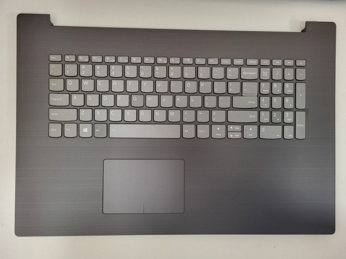 Carcasa superioara cu tastatura palmrest Laptop, Lenovo, IdeaPad V320-17IKB Type 81CN, 81AH, Iron Grey, iluminata, layout US