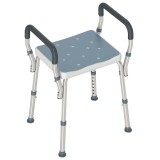 HOMCOM Scaun Reglabil de Duș cu M&acirc;nere, Multicolor | Aosom Romania