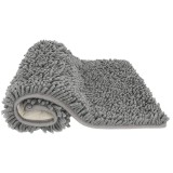 Covoras de baie FYY, 40 x 60 cm, microfibra, PVC, gri