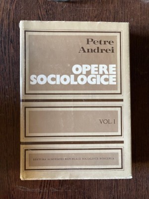 Petre Andrei - Opere sociologice (volumul 1) foto