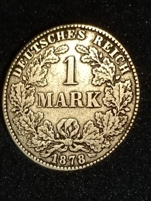 1 mark 1878 B, T = 581.598, valoare ridicata (EF = 200 USD), stare EF+ [poze]. Discount de 10 % pentru achizitii de minimum 600 lei. foto