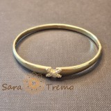 Bratara Aripa Tandra , fixa, fluture cu zirconia, placata aur 14K