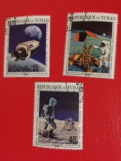 CHAD, SPACE - SERIE COMPLETĂ ȘTAMPILATĂ