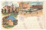 2439 - BUCURESTI, Buftea, Campina, Litho, Palatul Stirbei - old PC - used - 1900, Circulata, Printata