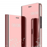 Husa Telefon Flip Book Clear View Huawei P30 Rose Gold