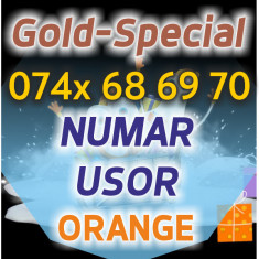 Numar SPECIAL Orange - 074x.68.69.70 Gold Aur Usor cartela numere usoare cartele