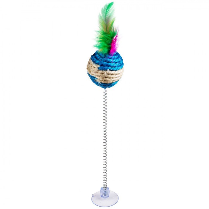 Jucărie Pisici, Model Arc Ventuză, &Icirc;nălțime 20cm, Multicolor