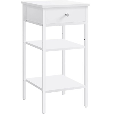 VASAGLE Noptiera cu sertar pentru dormitor, design scandinav, 35x35x70cm, alb Household NewTrend foto