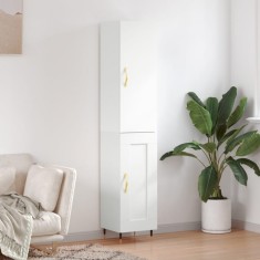 vidaXL Dulap &amp;icirc;nalt, alb, 34,5x34x180 cm, lemn prelucrat 3199089 foto